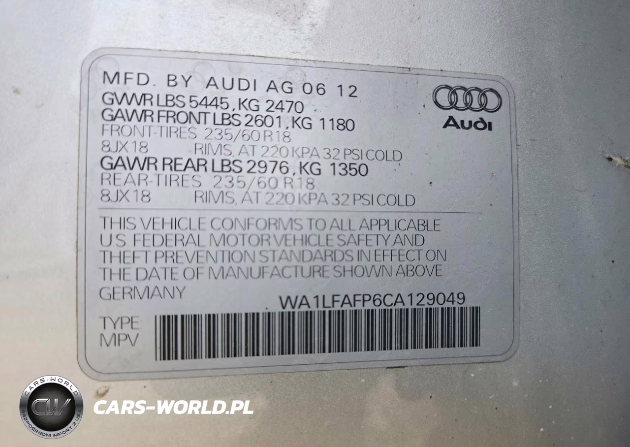 2012 Audi Q5 Premium Plus VIN:WA1LFAFP6CA129049 - 13