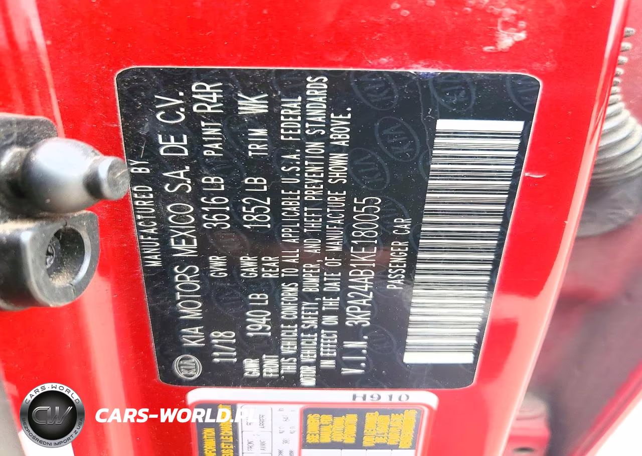 2019 Kia Rio S VIN:3KPA24AB1KE180055 - 13