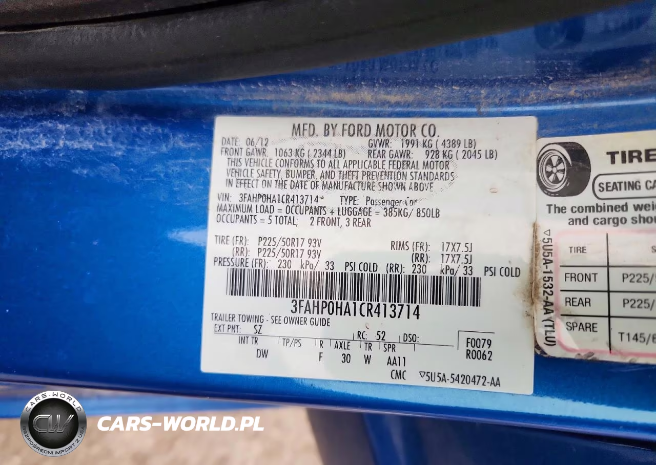 2012 Ford Fusion Se VIN:3FAHP0HA1CR413714 - 12