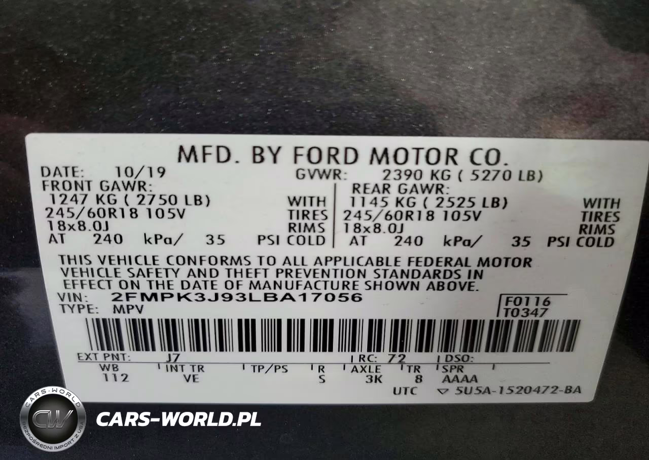 2020 Ford Edge Sel VIN:2FMPK3J93LBA17056 - 13
