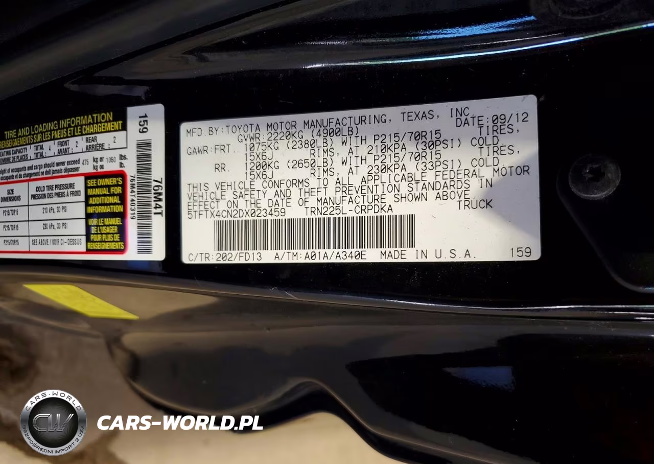 2013 Toyota Tacoma Access Cab VIN:5TFTX4CN2DX023459 - 12
