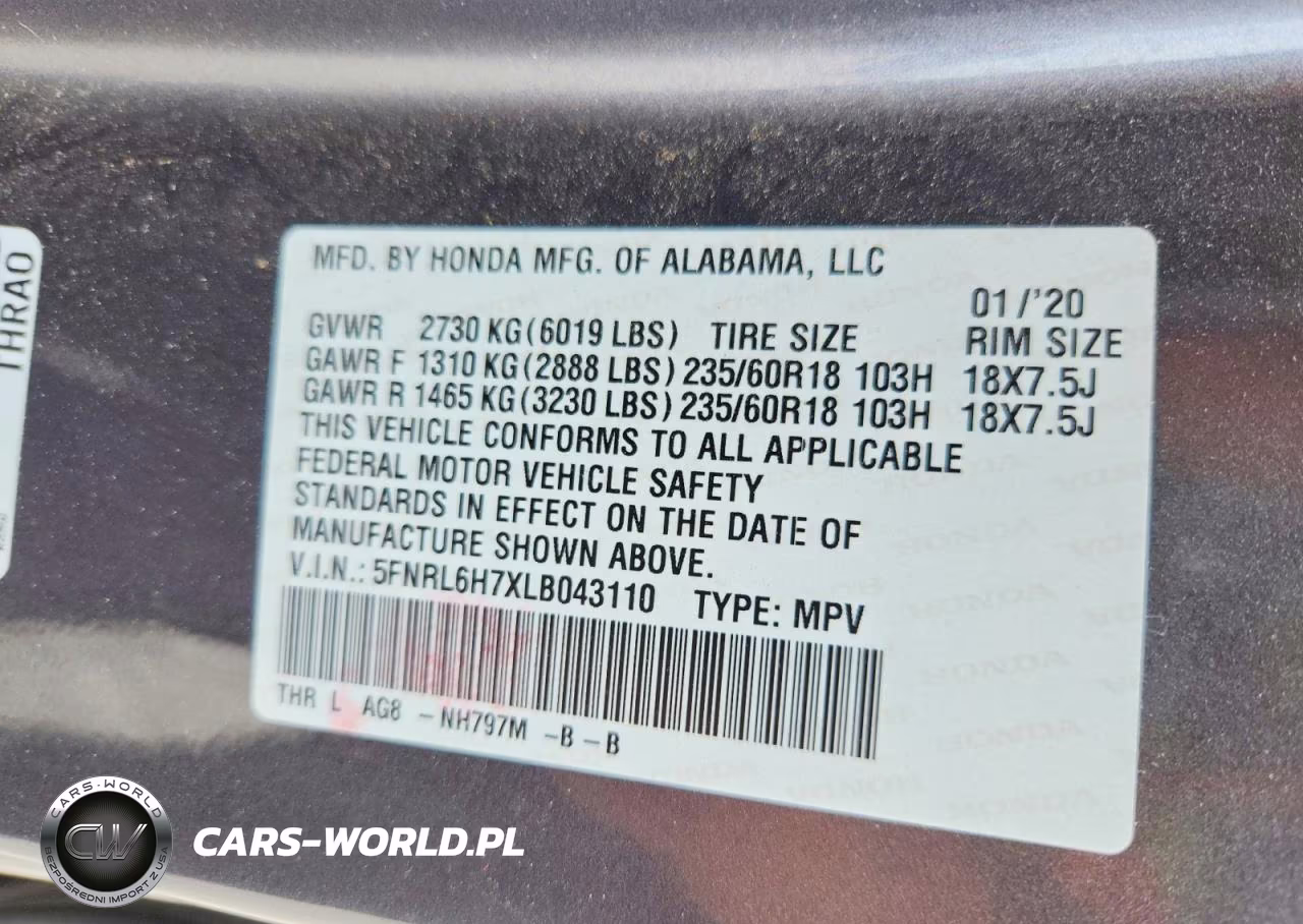 2020 Honda Odyssey Exl VIN:5FNRL6H7XLB043110 - 13