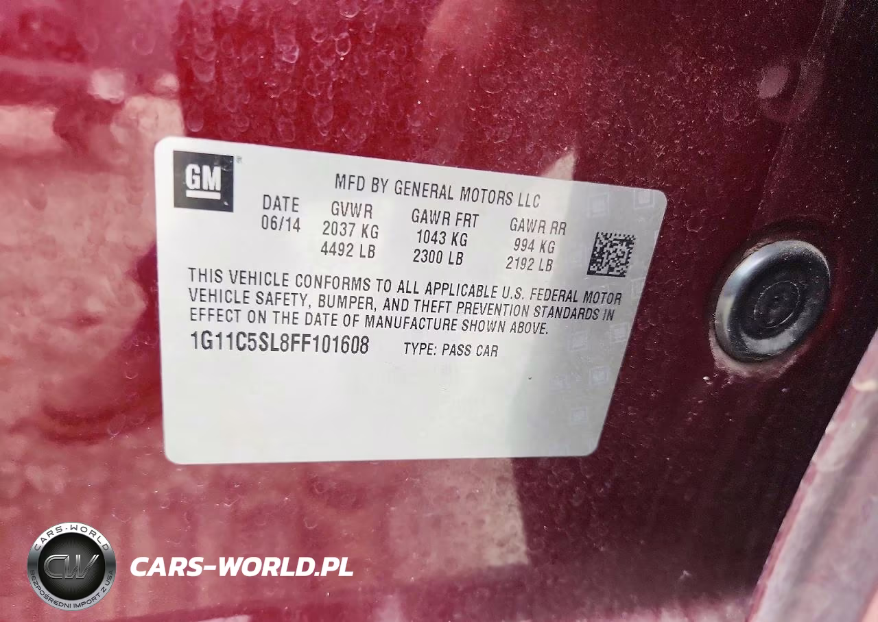 2015 Chevrolet Malibu 1Lt VIN:1G11C5SL8FF101608 - 12