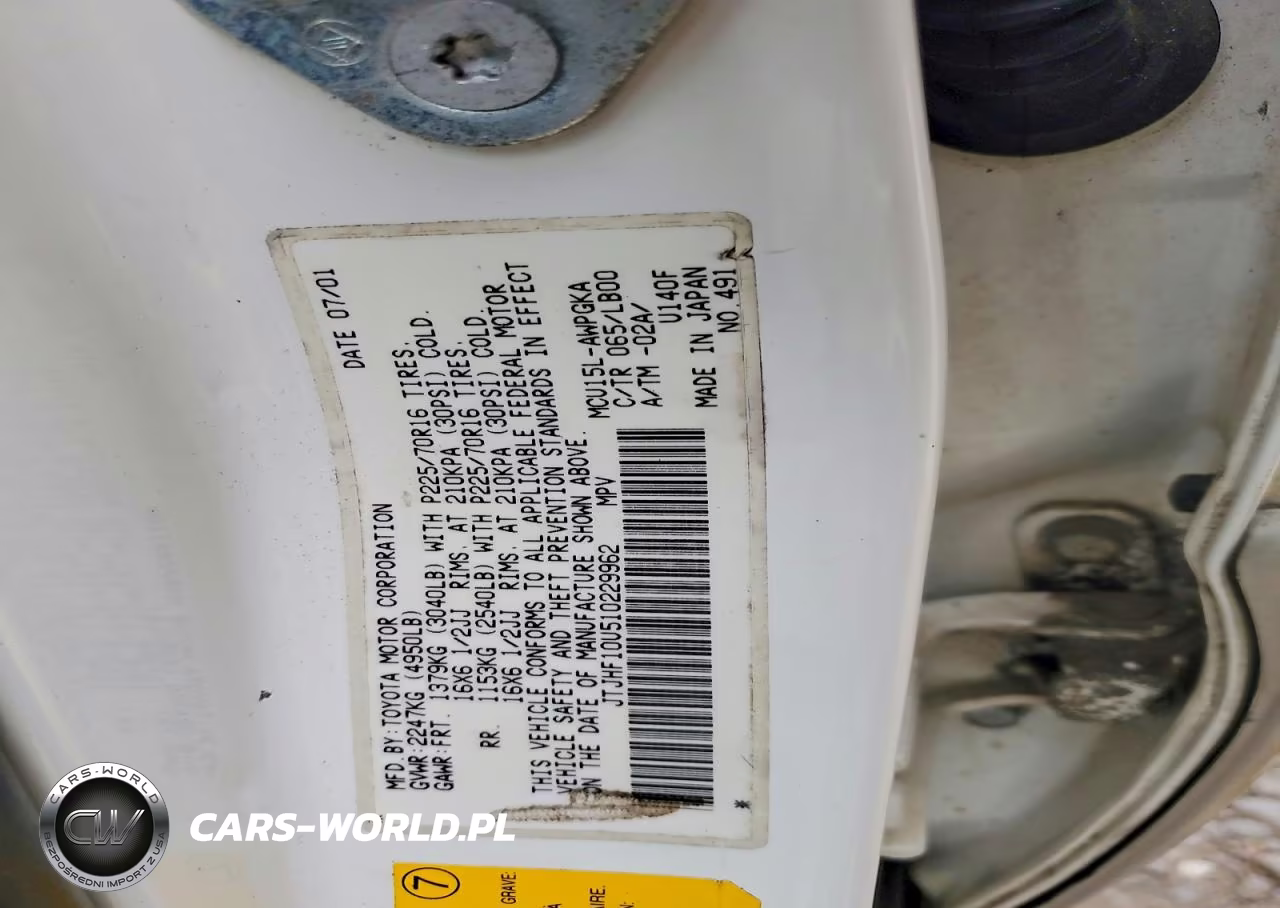 2001 Lexus Rx 300 VIN:JTJHF10U510229962 - 13