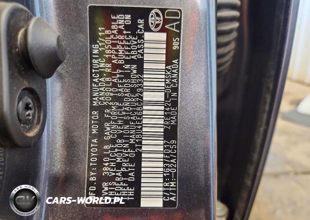 2011 Toyota Corolla S VIN:2T1BU4EE6BC729332 - 13