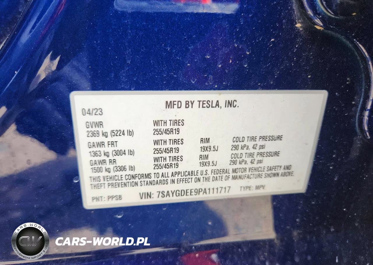 2023 Tesla Model Y VIN:7SAYGDEE9PA111717 - 12