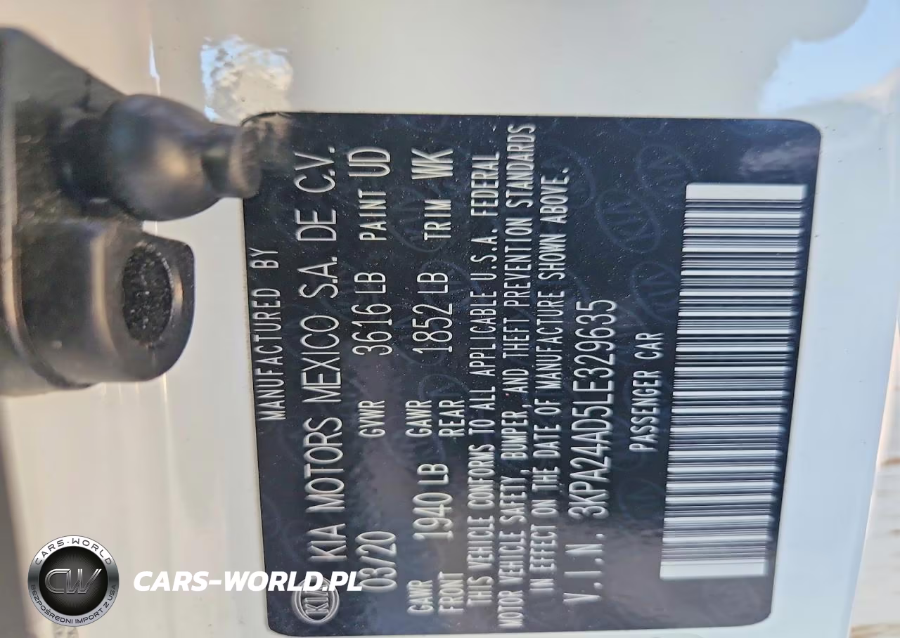 2020 Kia Rio Lx VIN:3KPA24AD5LE329635 - 12
