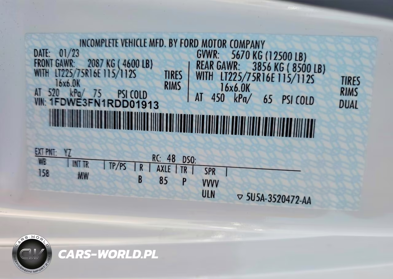2024 Ford E350 Rv VIN:1FDWE3FN1RDD01913 - 10