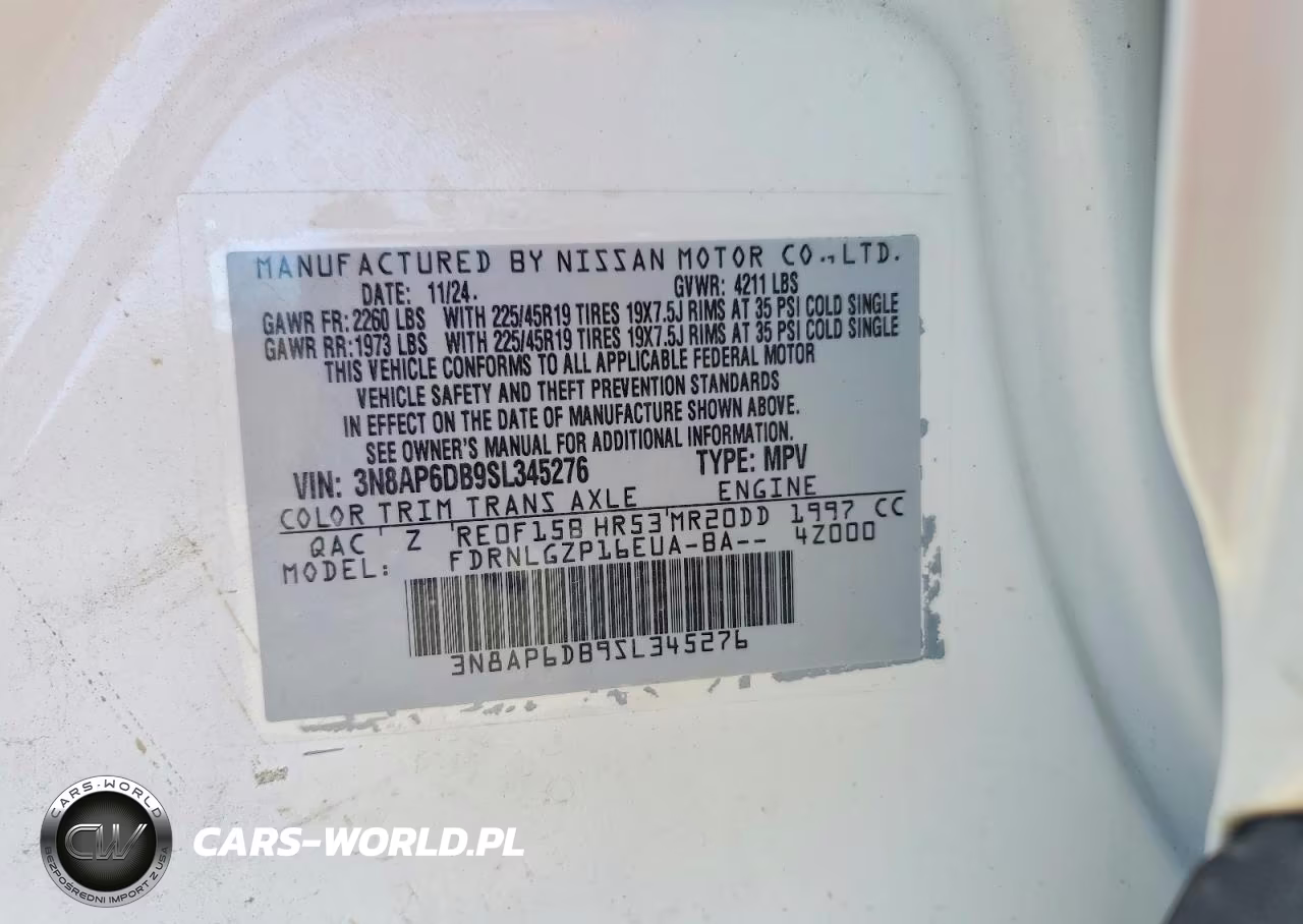 2025 Nissan Kicks Sr VIN:3N8AP6DB9SL345276 - 14
