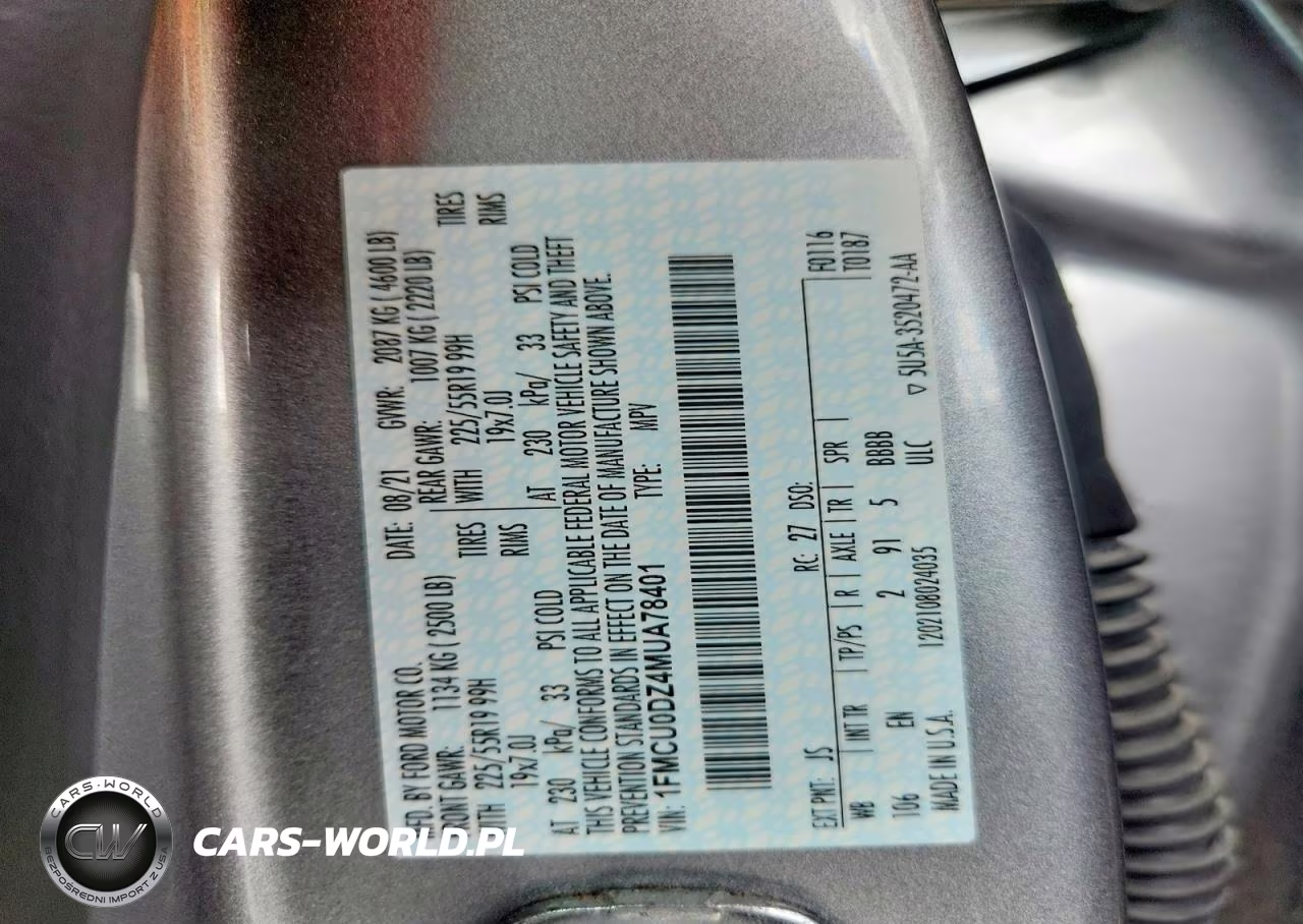 2021 Ford Escape Titanium VIN:1FMCU0DZ4MUA78401 - 13