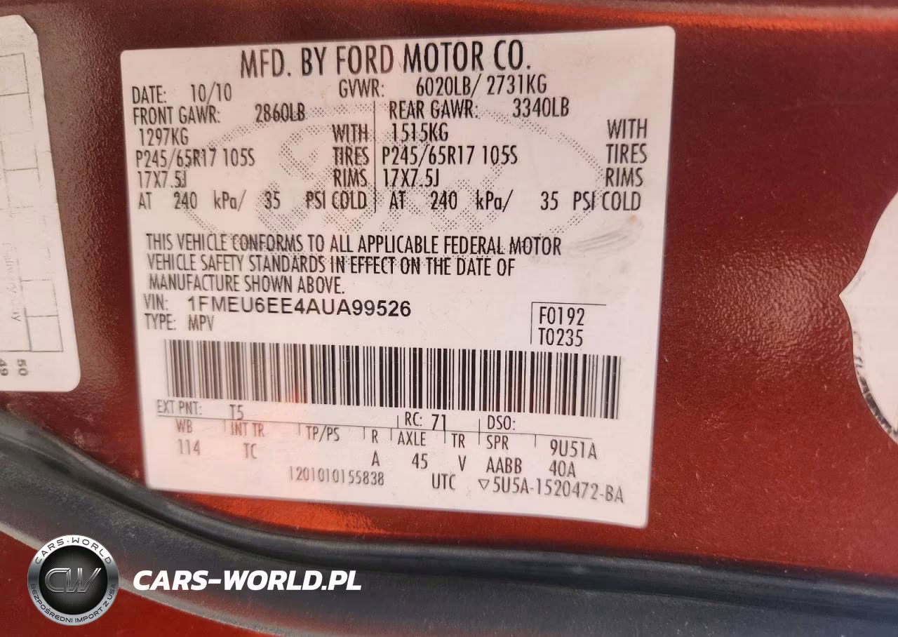 2010 Ford Explorer Eddie Bauer VIN:1FMEU6EE4AUA99526 - 12