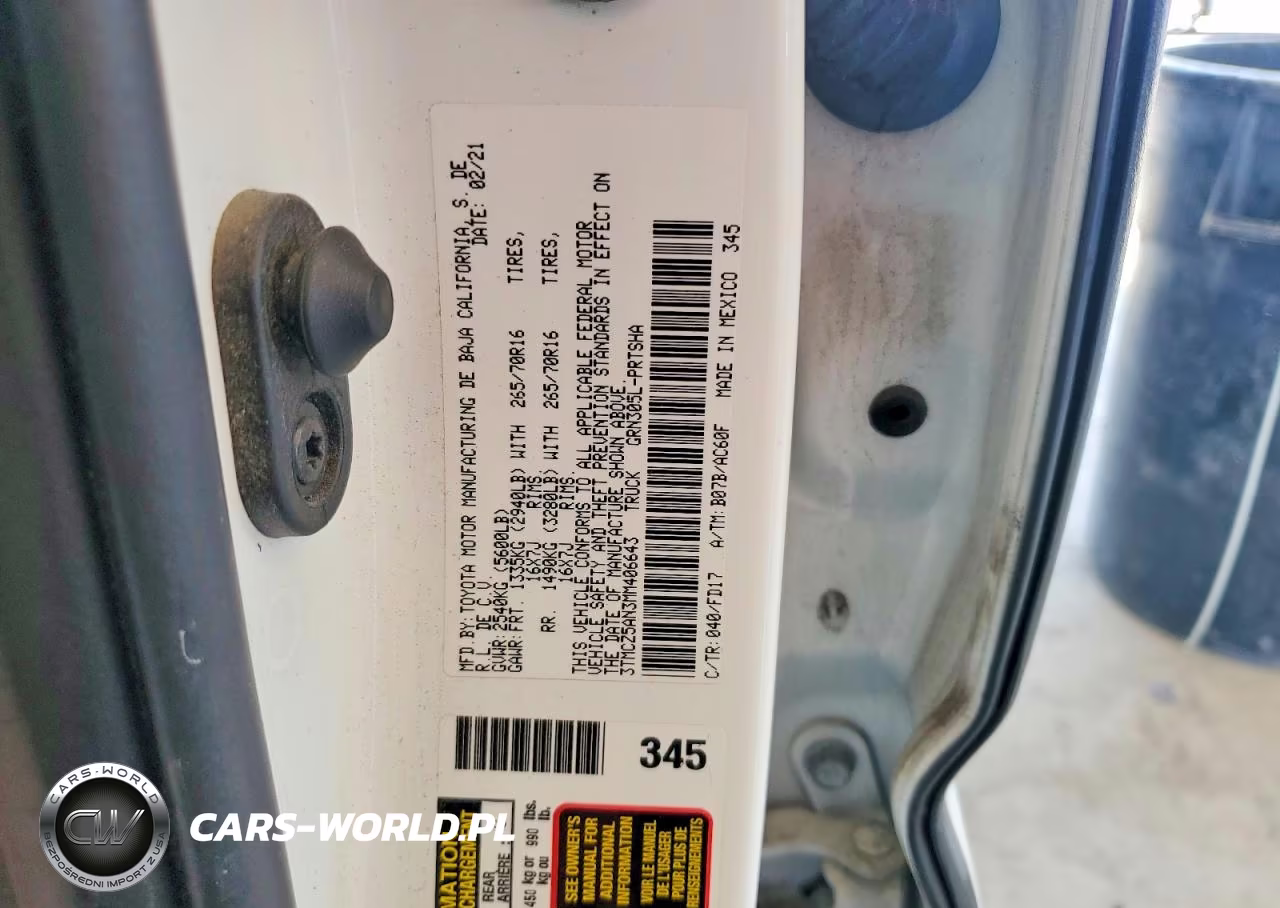 2021 Toyota Tacoma Trd Off-Road VIN:3TMCZ5AN3MM406643 - 12