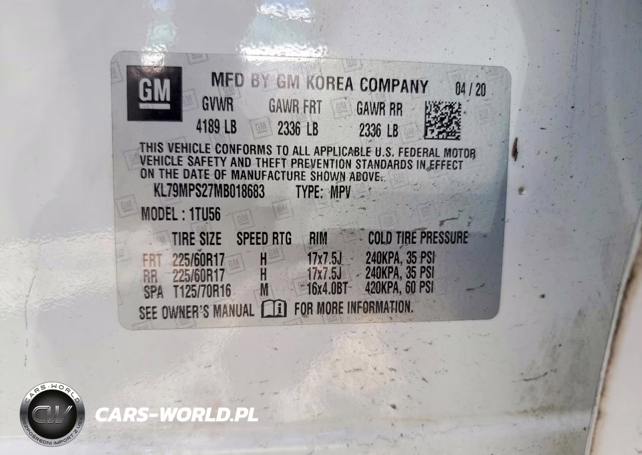 2021 Chevrolet Trailblazer Lt VIN:KL79MPS27MB018683 - 12