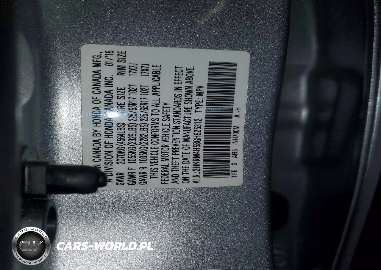 2016 Honda Cr-V Ex VIN:2HKRM4H58GH625312 - 13