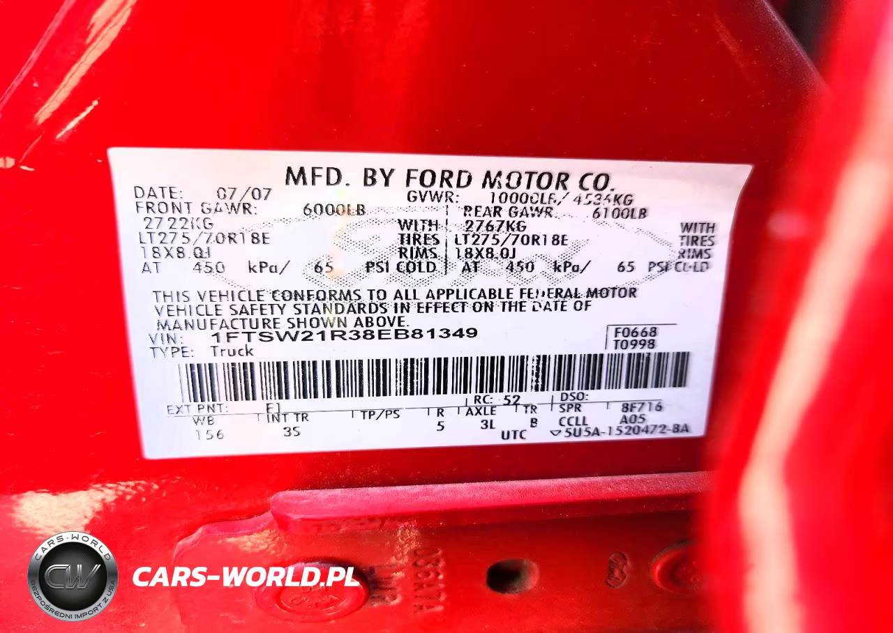 2008 Ford F250 Super Duty VIN:1FTSW21R38EB81349 - 12