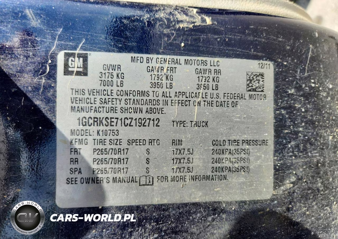 2012 Chevrolet Silverado K1500 Lt VIN:1GCRKSE71CZ192712 - 12