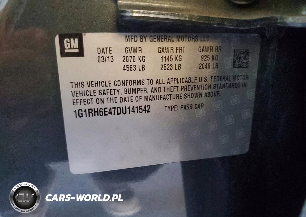 2013 Chevrolet Volt VIN:1G1RH6E47DU141542 - 12