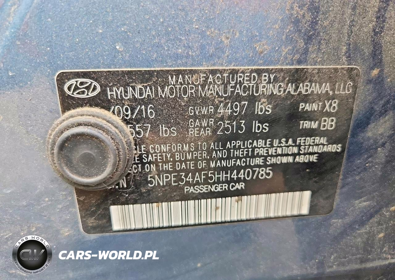 2017 Hyundai Sonata Sport VIN:5NPE34AF5HH440785 - 12