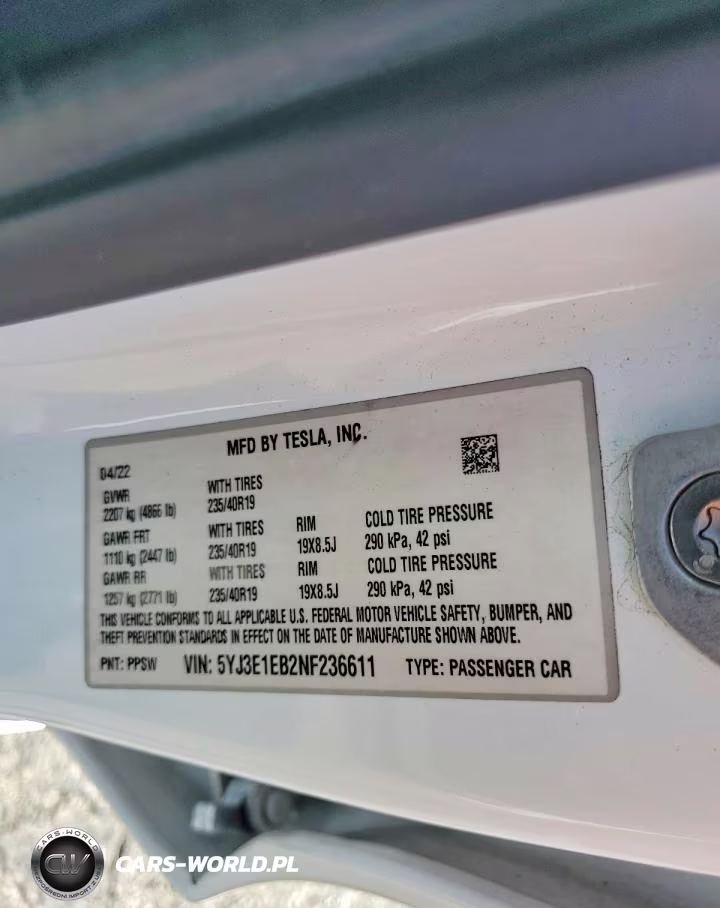 2022 Tesla Model 3 VIN:5YJ3E1EB2NF236611 - 12