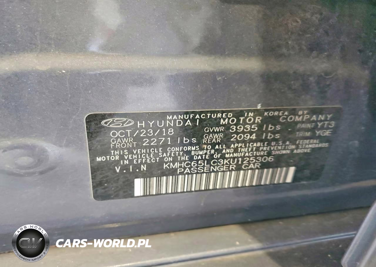 2019 Hyundai Ioniq Blue VIN:KMHC65LC3KU125306 - 12