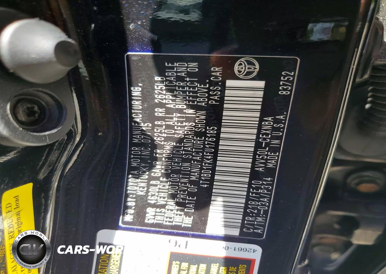 2015 Toyota Camry Hybrid Le VIN:4T1BD1FK4FU176185 - 12