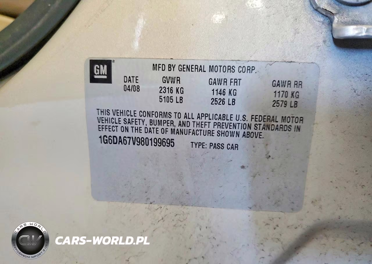 2008 Cadillac Sts VIN:1G6DA67V980199695 - 12