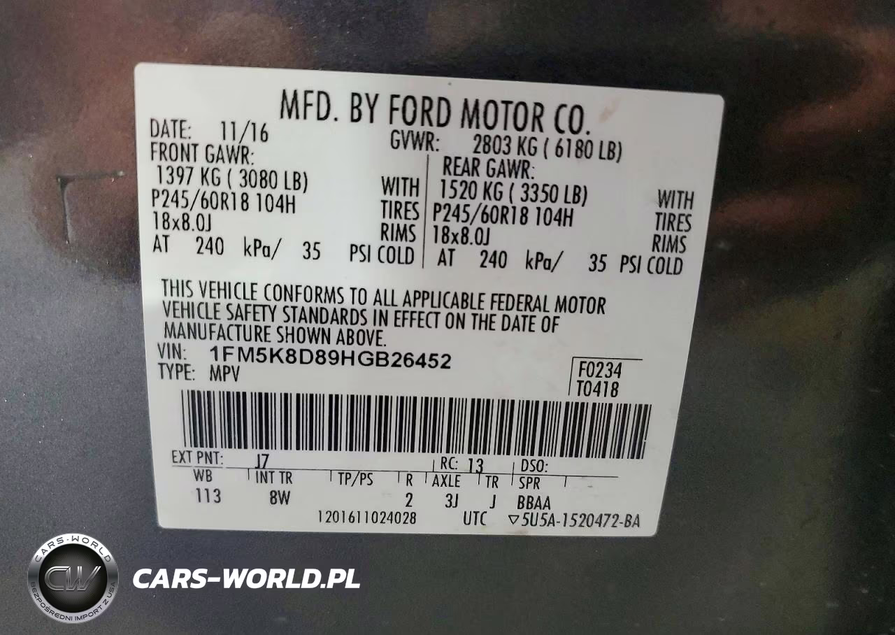2017 Ford Explorer Xlt VIN:1FM5K8D89HGB26452 - 13