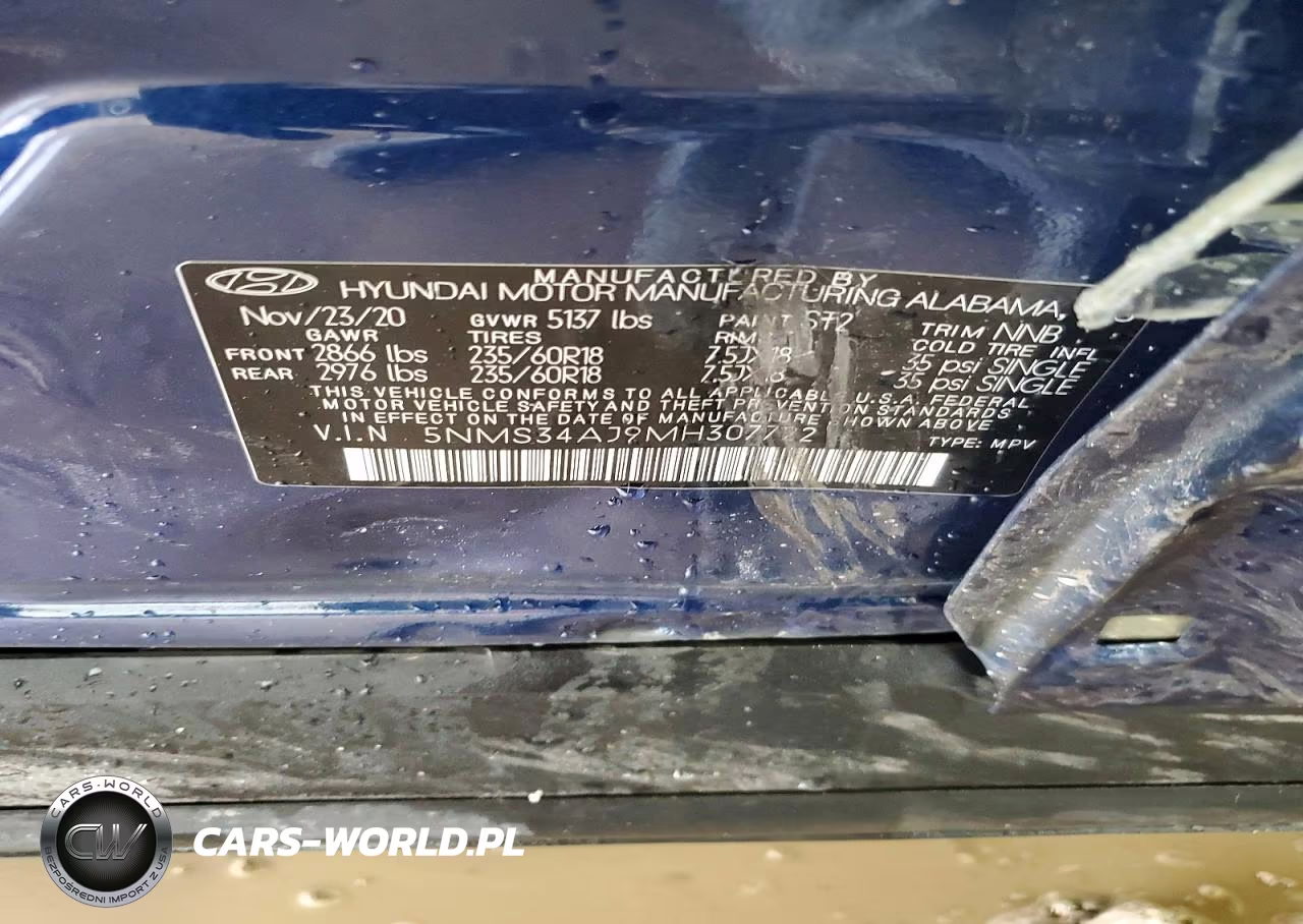 2021 Hyundai Santa Fe Sel VIN:5NMS34AJ9MH307722 - 12