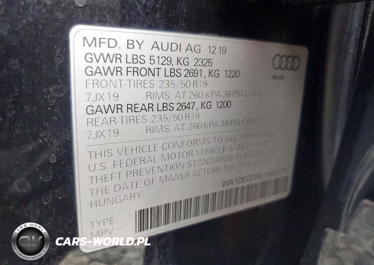 2020 Audi Q3 Premium S Line VIN:WA1DECF39L1060373 - 13