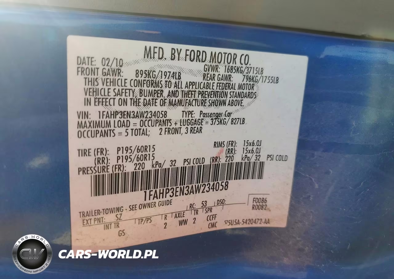 2010 Ford Focus S VIN:1FAHP3EN3AW234058 - 12