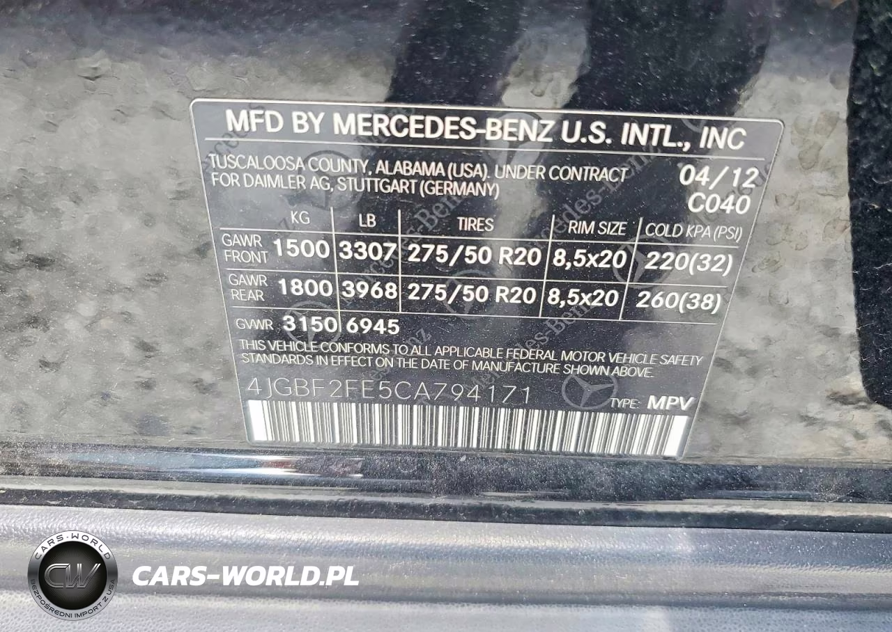 2012 Mercedes-Benz Gl 350 Bluetec VIN:4JGBF2FE5CA794171 - 13