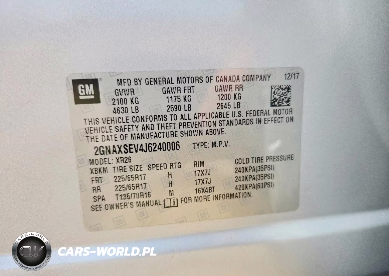2018 Chevrolet Equinox Lt VIN:2GNAXSEV4J6240006 - 13