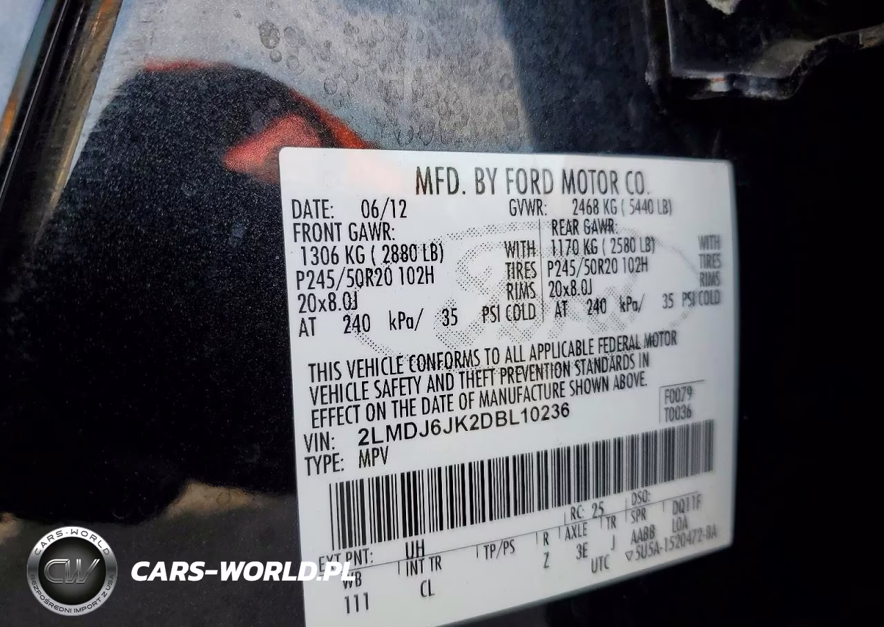 2013 Lincoln Mkx VIN:2LMDJ6JK2DBL10236 - 13