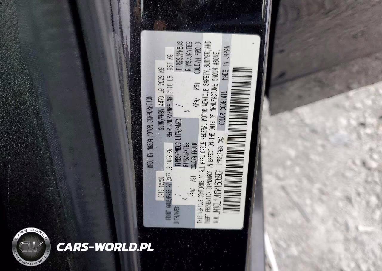 2021 Mazda 6 Touring VIN:JM1GL1VM6M1606961 - 12