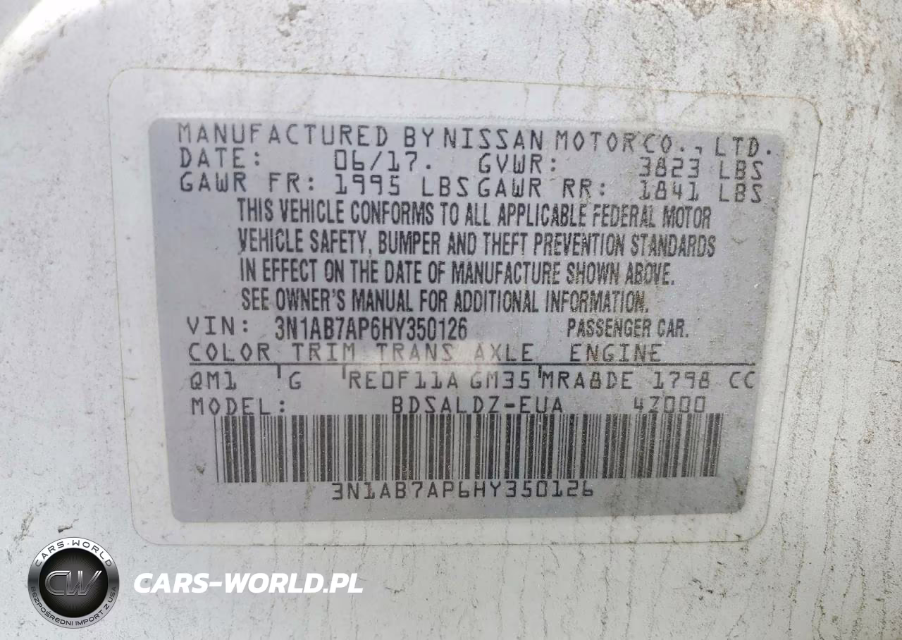 2017 Nissan Sentra Sv VIN:3N1AB7AP6HY350126 - 12