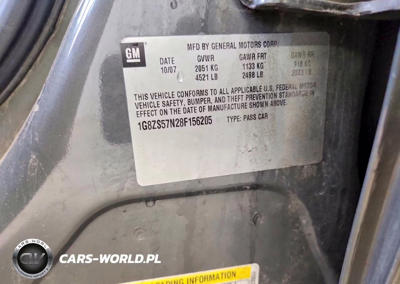 2008 Saturn Aura Xe VIN:1G8ZS57N28F156205 - 12