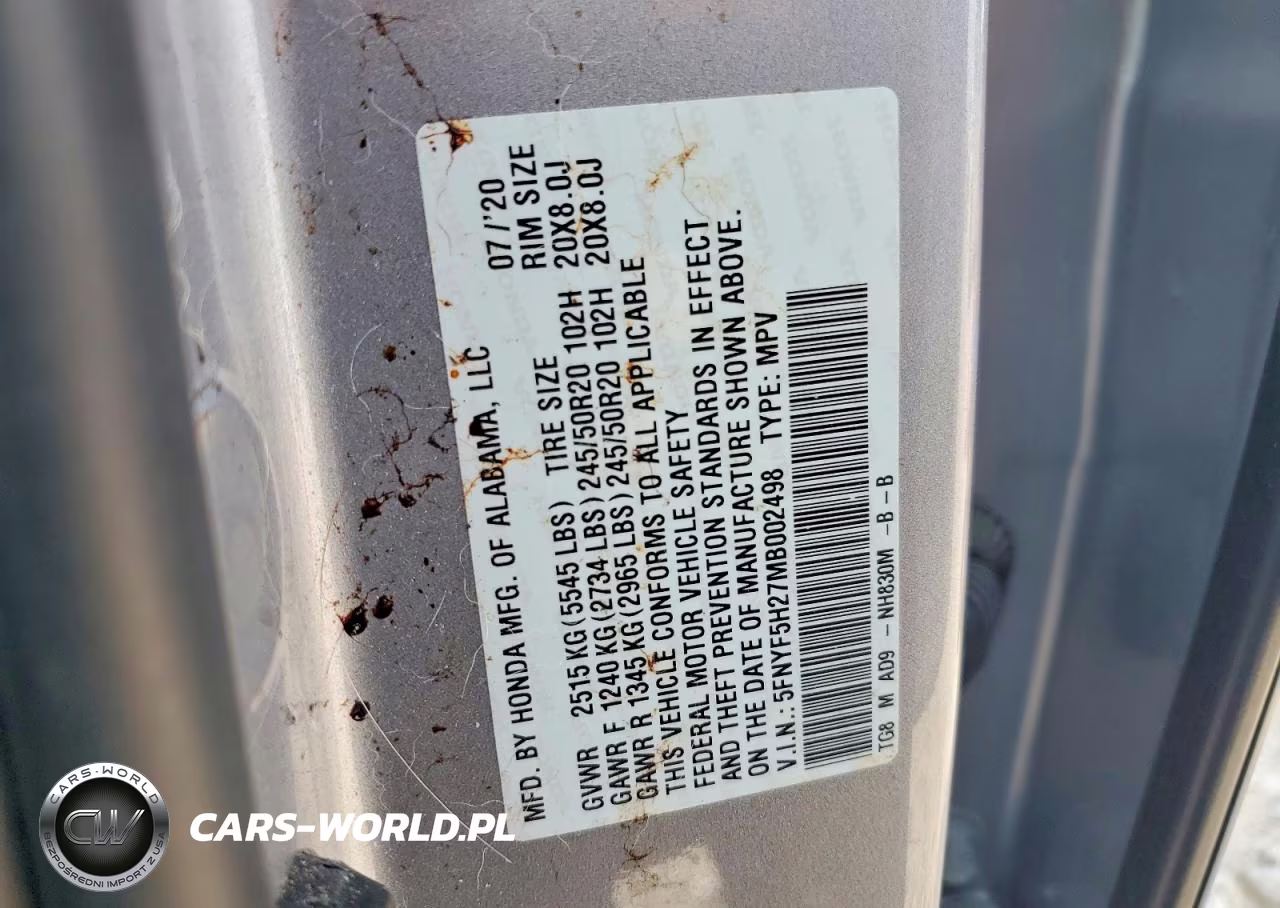 2021 Honda Pilot Se VIN:5FNYF5H27MB002498 - 13