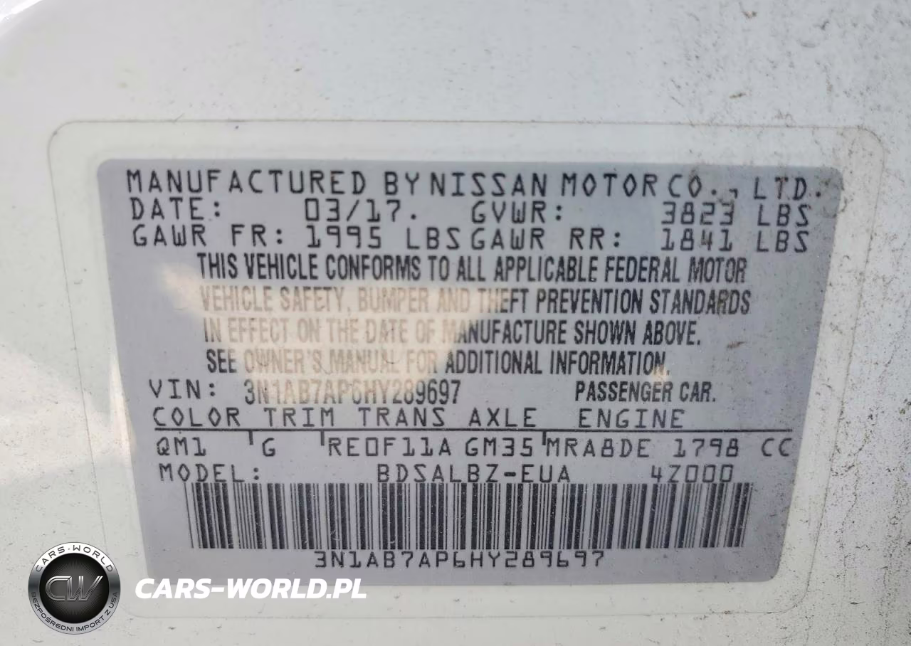 2017 Nissan Sentra S VIN:3N1AB7AP6HY289697 - 12