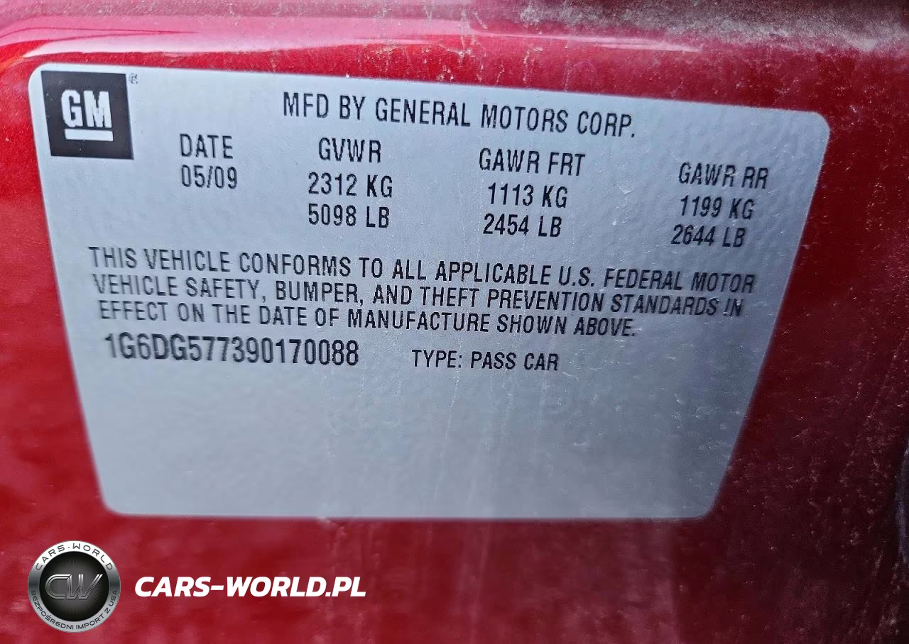2009 Cadillac Cts VIN:1G6DG577390170088 - 12