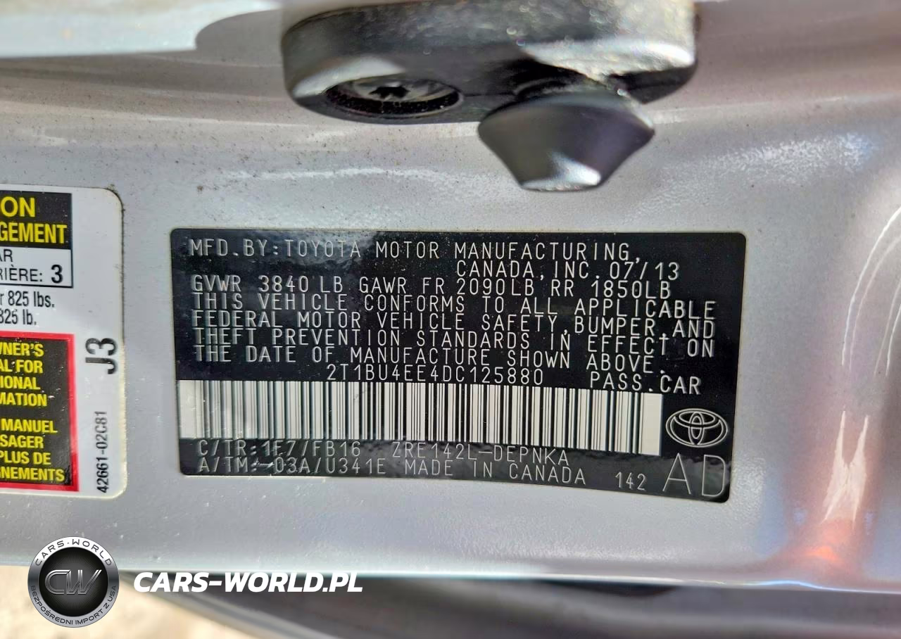 2013 Toyota Corolla Le VIN:2T1BU4EE4DC125880 - 12