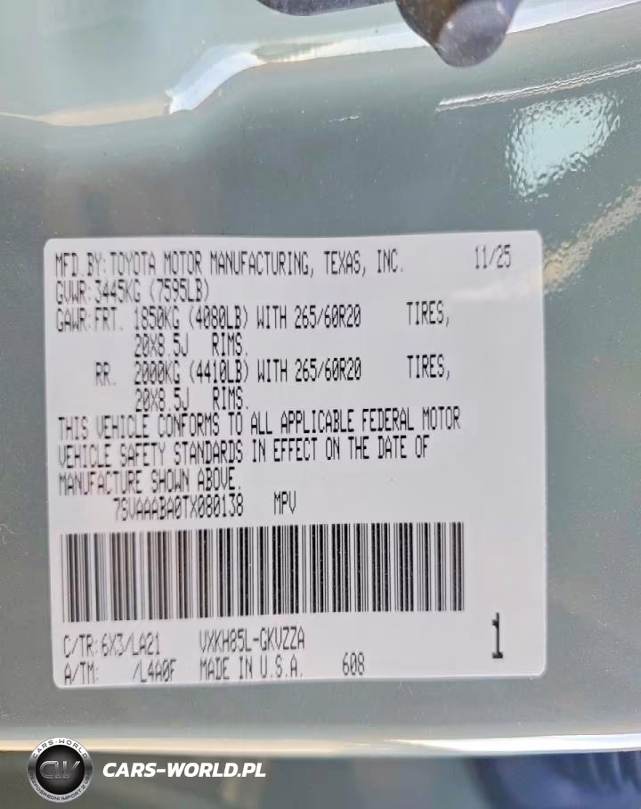 2026 Toyota Sequoia Platinum VIN:7SVAAABA0TX080138 - 13