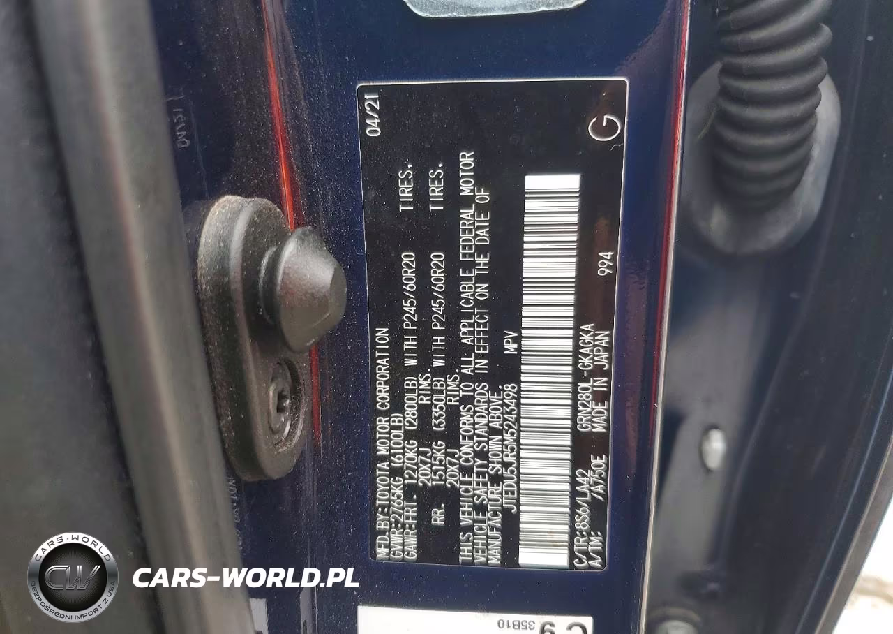2021 Toyota 4Runner Limited VIN:JTEDU5JR5M5243498 - 12