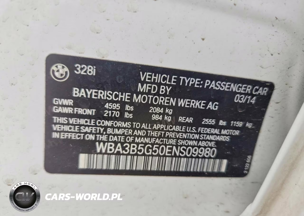 2014 BMW 328 Xi Sulev VIN:WBA3B5G50ENS09980 - 12