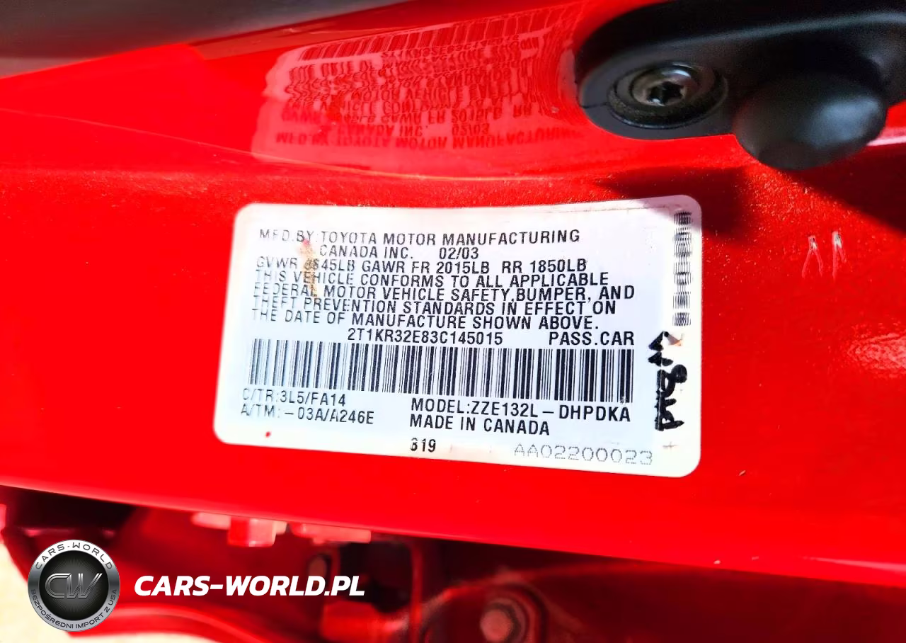 2003 Toyota Corolla Matrix Xr VIN:2T1KR32E83C145015 - 12