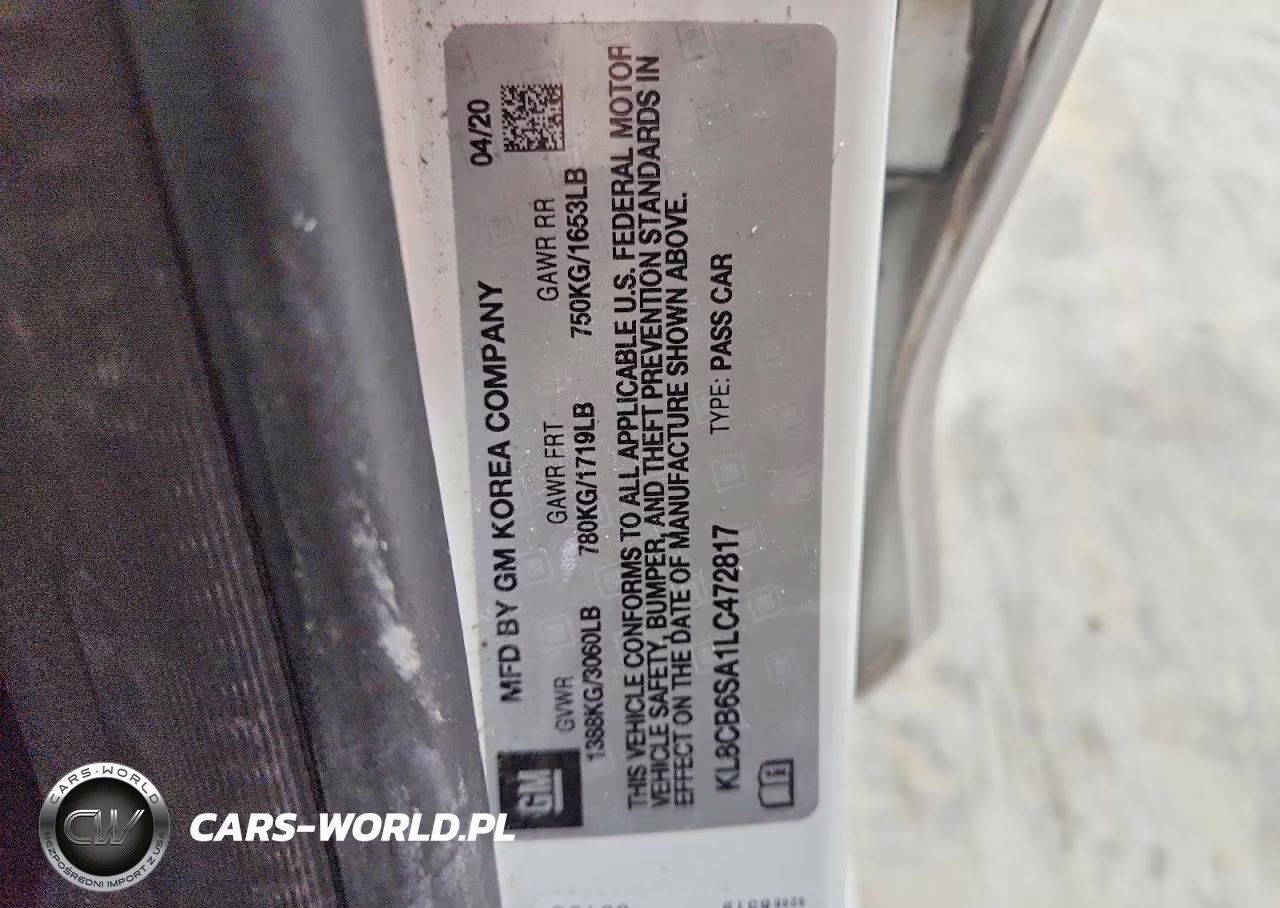 2020 Chevrolet Spark Ls VIN:KL8CB6SA1LC472817 - 12
