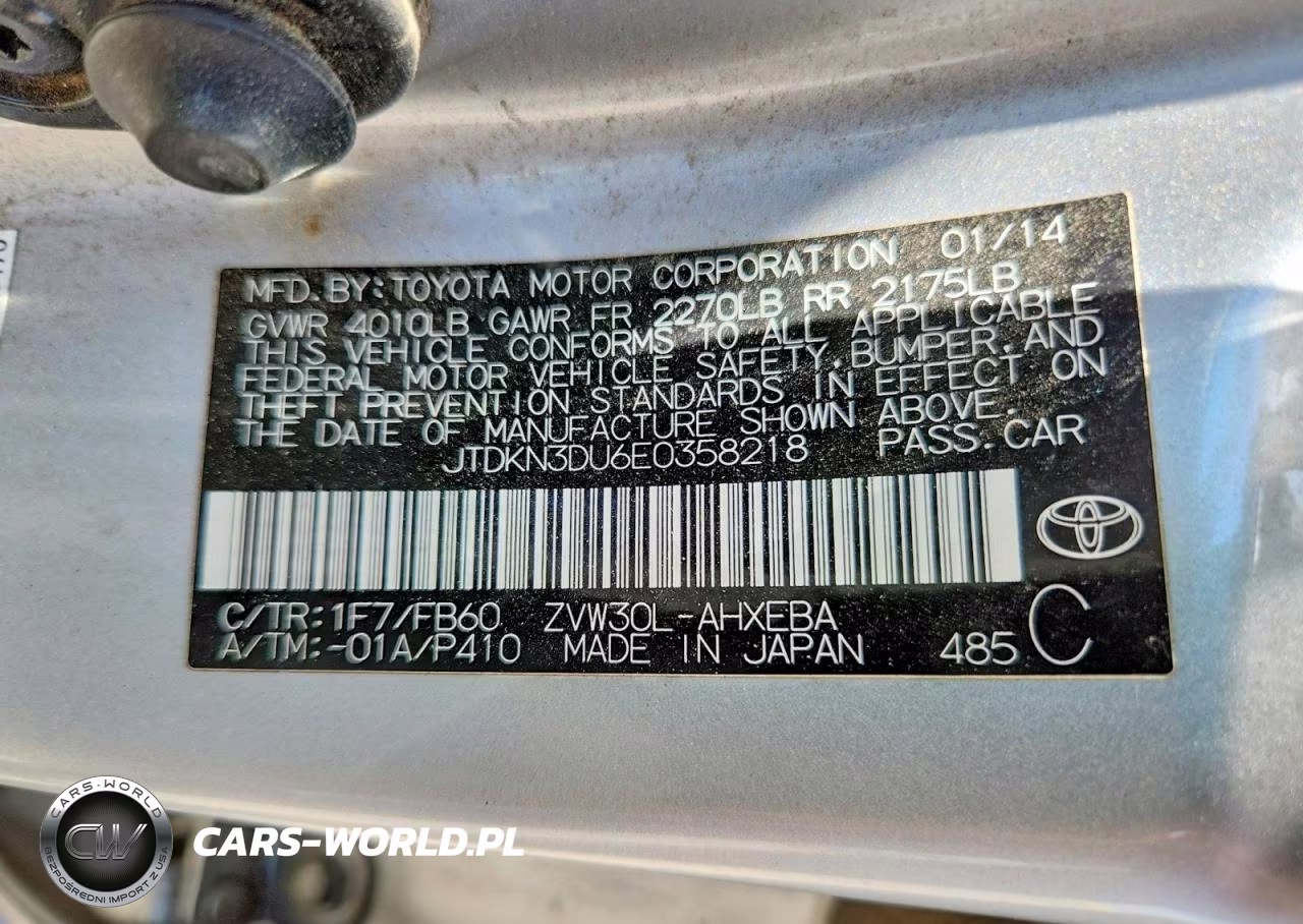 2014 Toyota Prius Two VIN:JTDKN3DU6E0358218 - 13