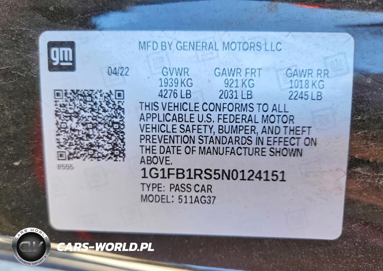 2022 Chevrolet Camaro Ls VIN:1G1FB1RS5N0124151 - 12