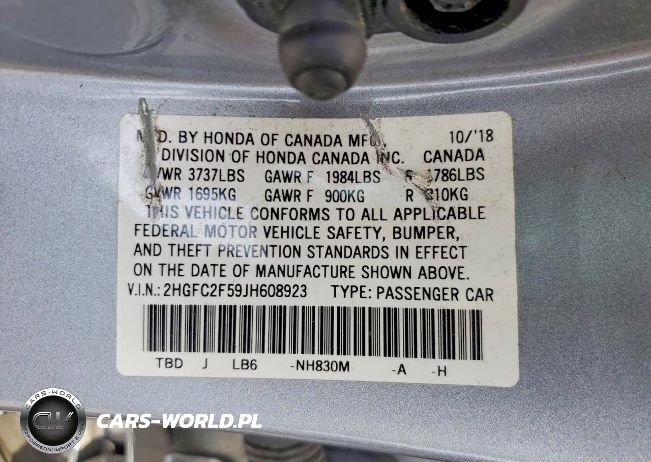 2018 Honda Civic Lx VIN:2HGFC2F59JH608923 - 12