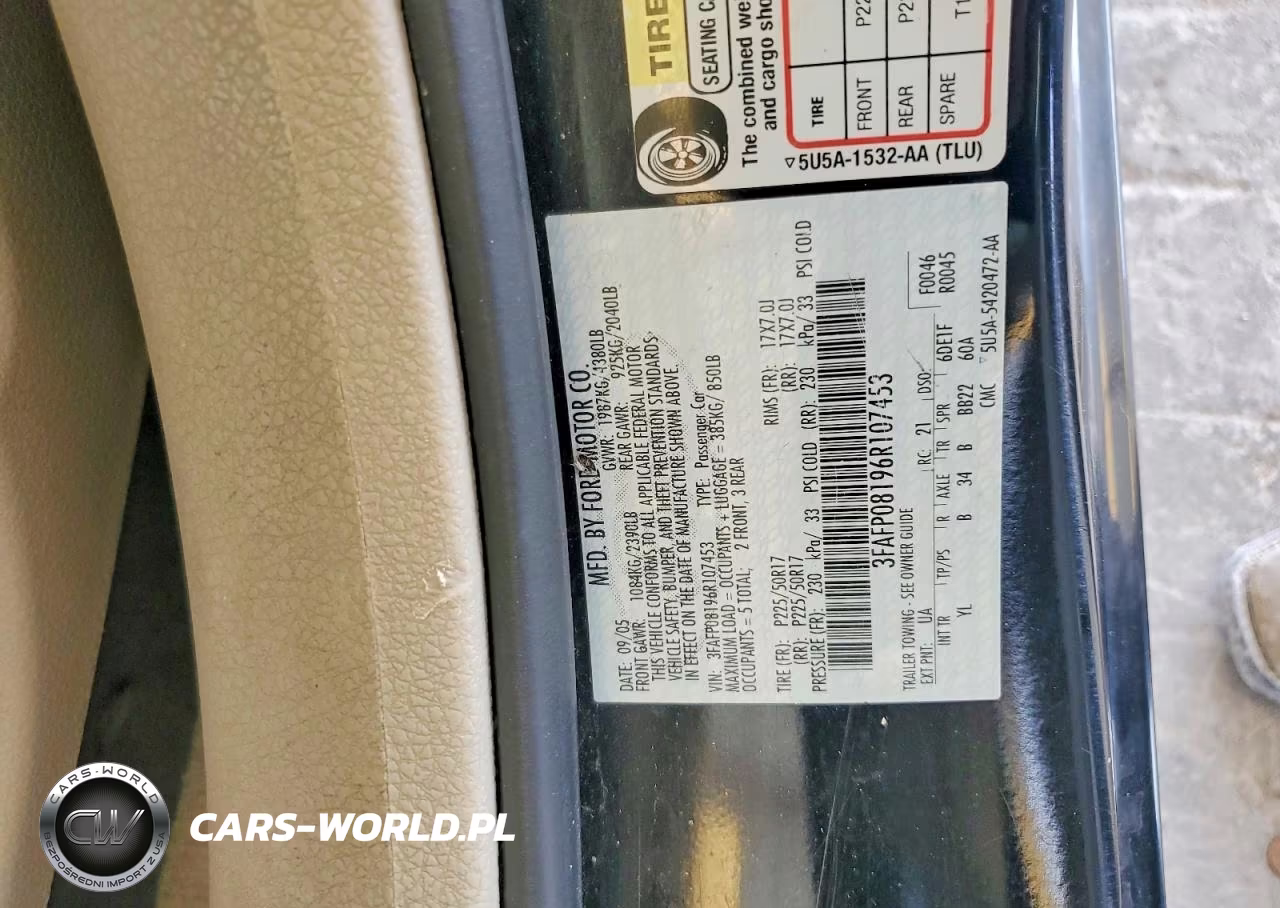 2006 Ford Fusion Sel VIN:3FAFP08196R107453 - 12