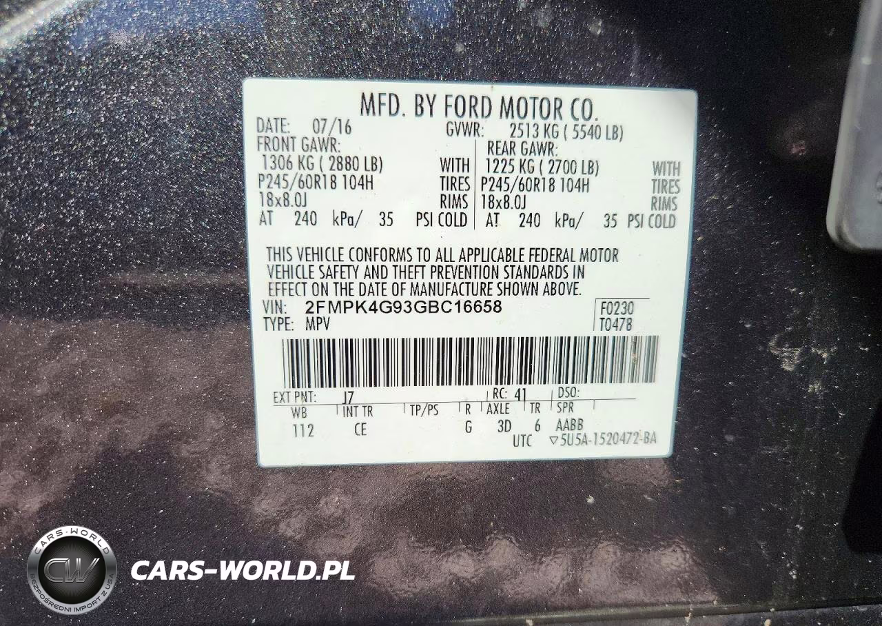 2016 Ford Edge Se VIN:2FMPK4G93GBC16658 - 13